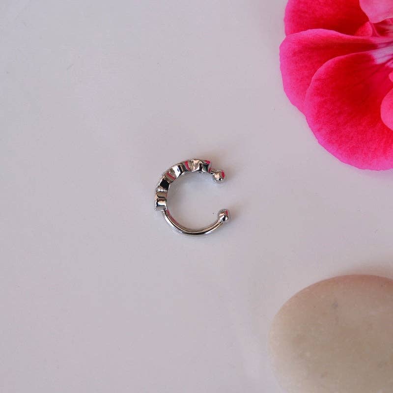 StockJWL – wholesale Cuff/wrap earrings – Compression Stone Cartilage Earrings Ear Cuff with Zircon Stone  Gold Silver7