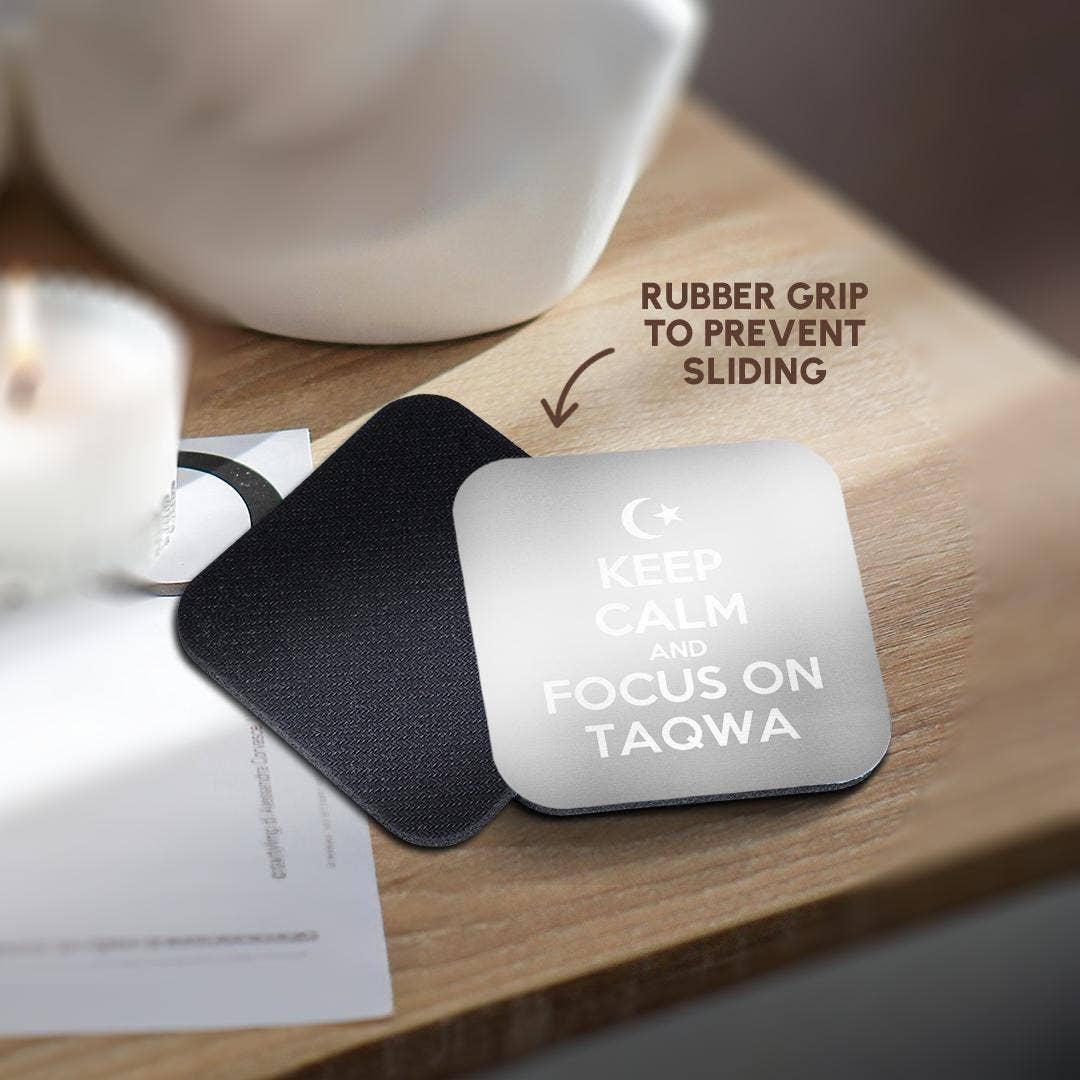 3dRose - Wholesale Coasters - 3dRose, Keep Calm and Focus on Taqwa, Coaster10