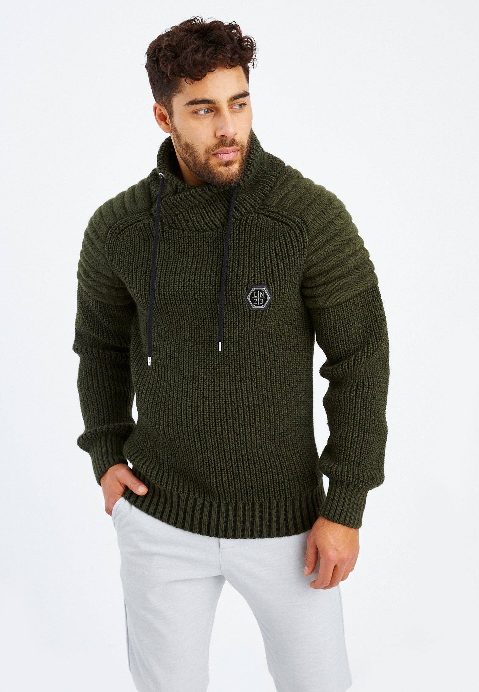Leif Nelson GmbH - Wholesale Knit Sweater - Men's - Men's Knit Sweater Chunky Knit Shawl Collar LN-523529