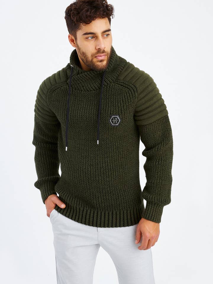 Leif Nelson GmbH - Wholesale Knit Sweater - Men's - Men's Knit Sweater Chunky Knit Shawl Collar LN-523529