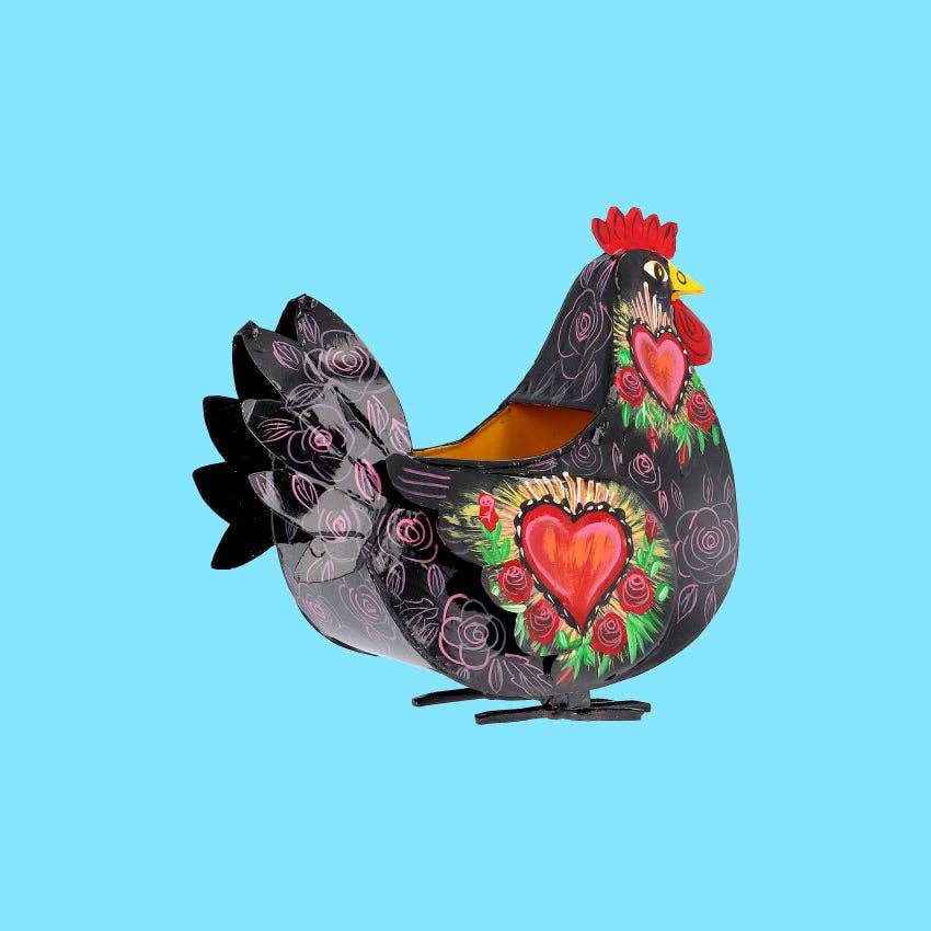 PINK PAMPAS - Vente Vases - Vase à fleurs mexicain artisanal en étain « Lady Cocca »2