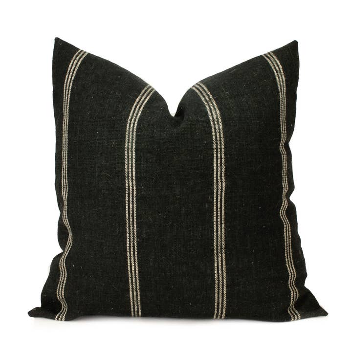 Heddle & Lamm - Wholesale Throw Pillow Cover - Priya - Black Indian Wool Pillow Covers