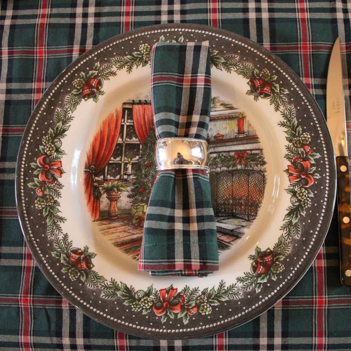 Bamar - Wholesale Tablecloth - Castle Green Round Tablecloth - Tartan4