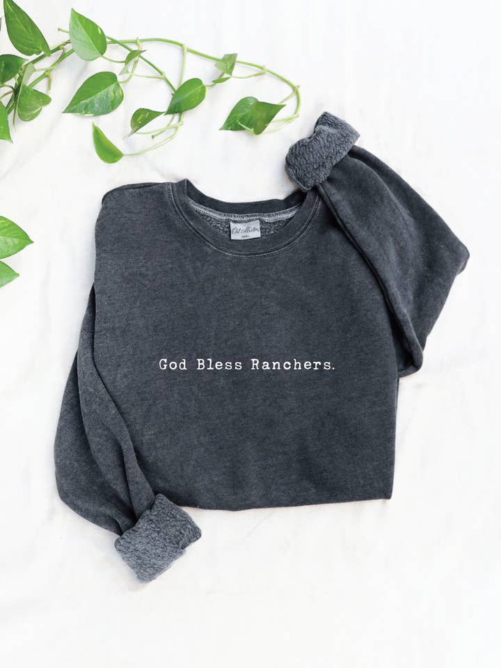 DEUS ABENÇOADOS FAZEIROS. Sweatshirt Gráfica Mineral por atacado de OAT COLLECTIVE
