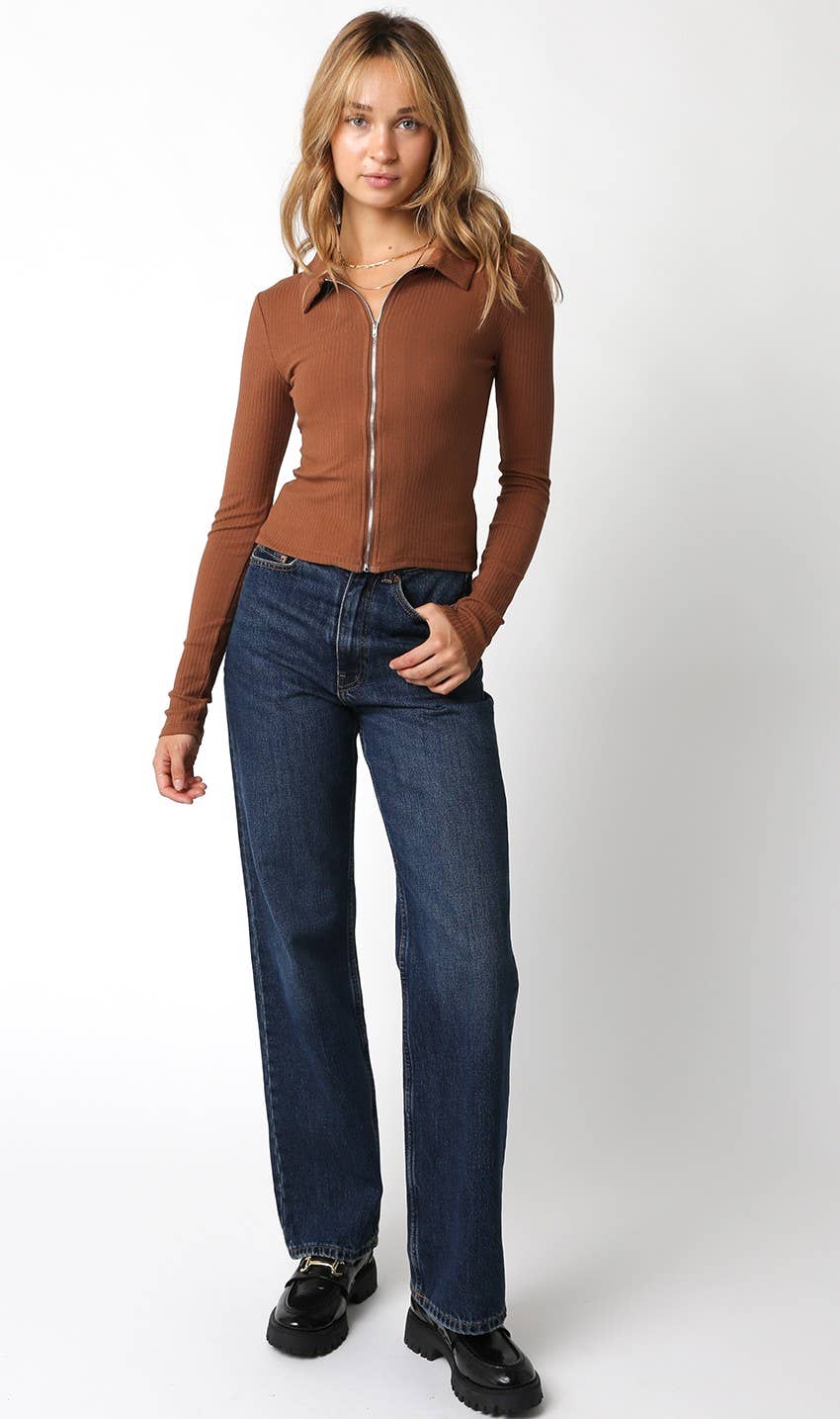 Olivaceous - Vente Haut en maille – femme - Top Megan3