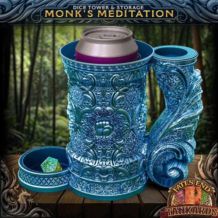 American Carver LLC – wholesale Dice – Monk 12oz Dice Tower Tankard | TTRPG, D&D, Daggerheart