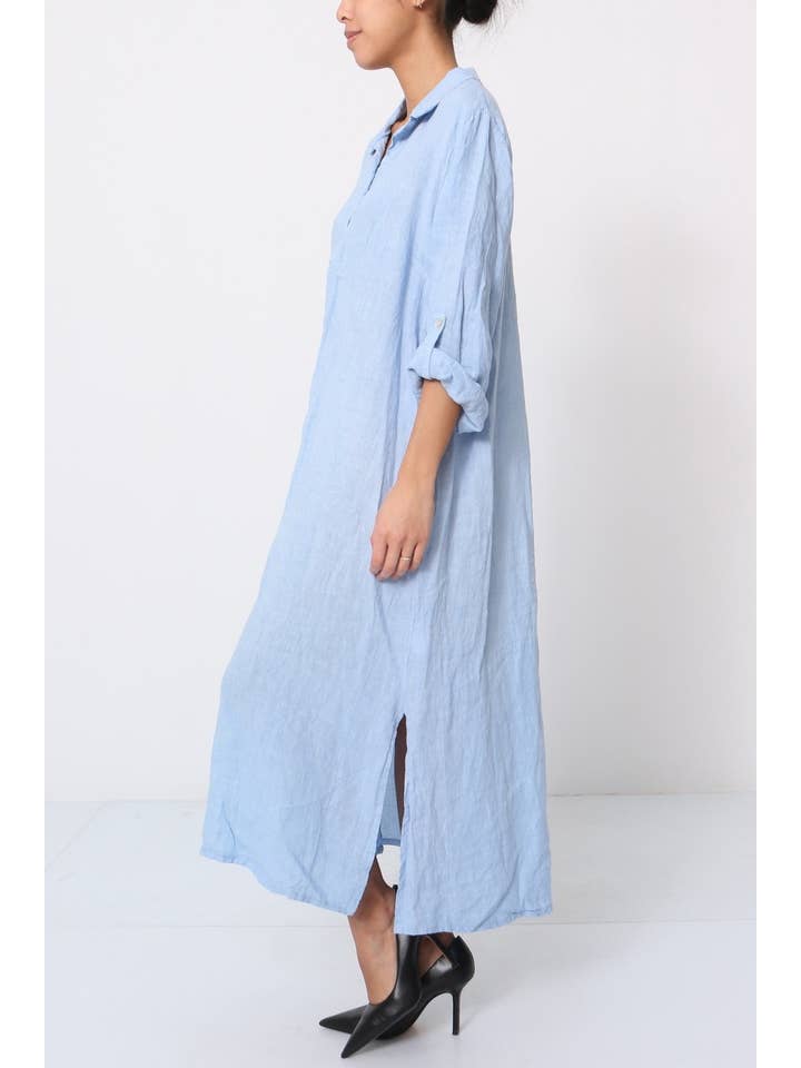 LÉA & LUC - Wholesale Dress - Women's - Long dress in 100% linen REF.2090026