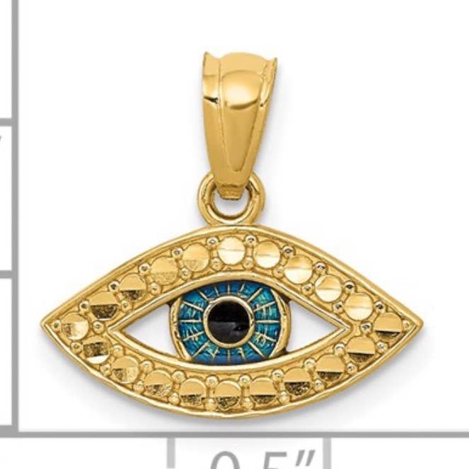 Enameled Eye Pendant Charm for wholesale by AlkemeGold