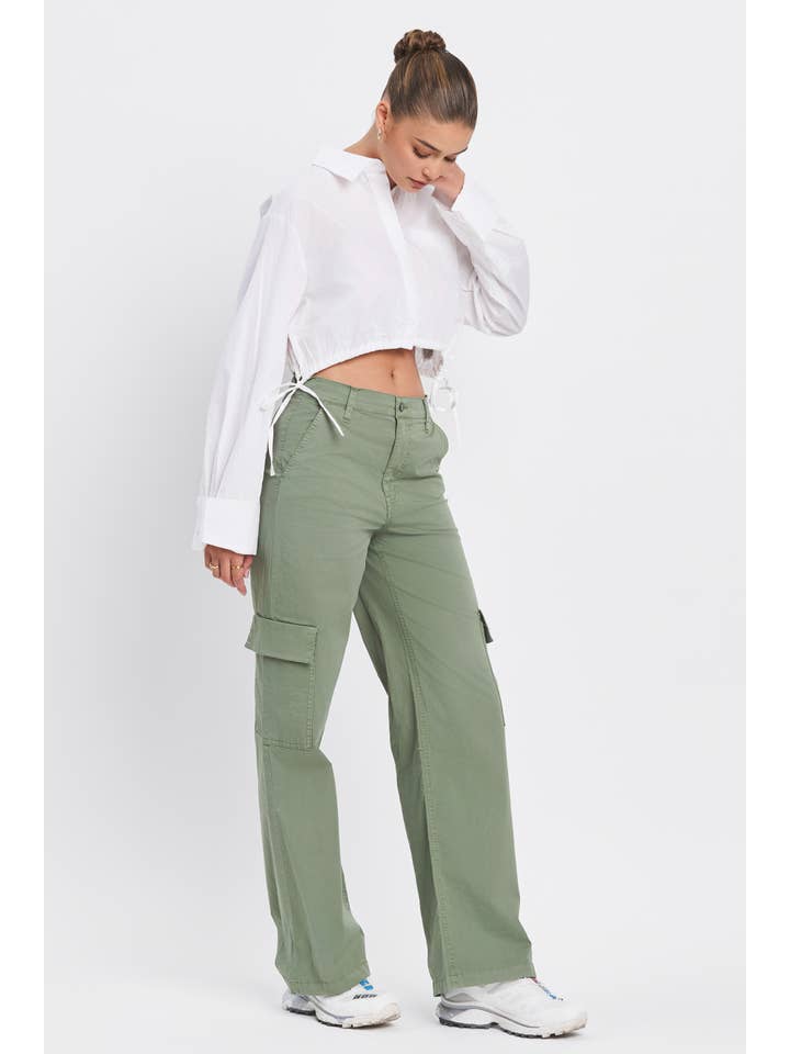 Olives Ryder Cargo Super High Rise Baggy Jean-Olves for wholesale on Faire3