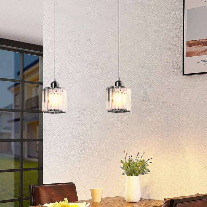 Ledsone – wholesale Chandelier/hanging light – Crystal Shade Round Mini Pendant Kitchen Island Light~46335