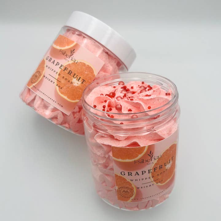 Grapefruit Whipped Soap for wholesale by The Siberian Spa