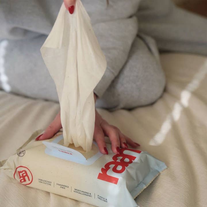 Raan inc - Wholesale Face & Body Wipes - 100% COTTON WATER WIPES, UNBLEACHED1