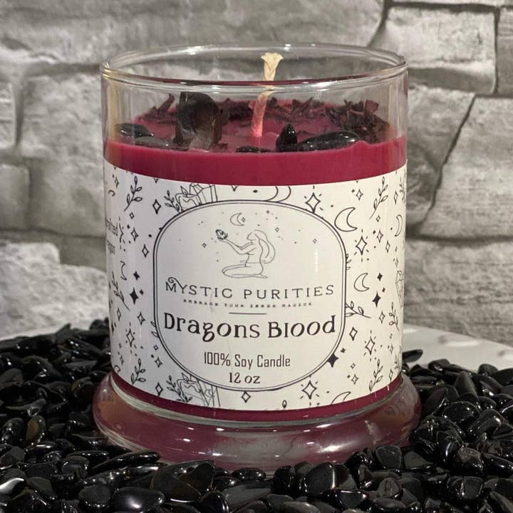 Dragons Blood 12 oz Soy Candle for wholesale by Mystic Purities LLC