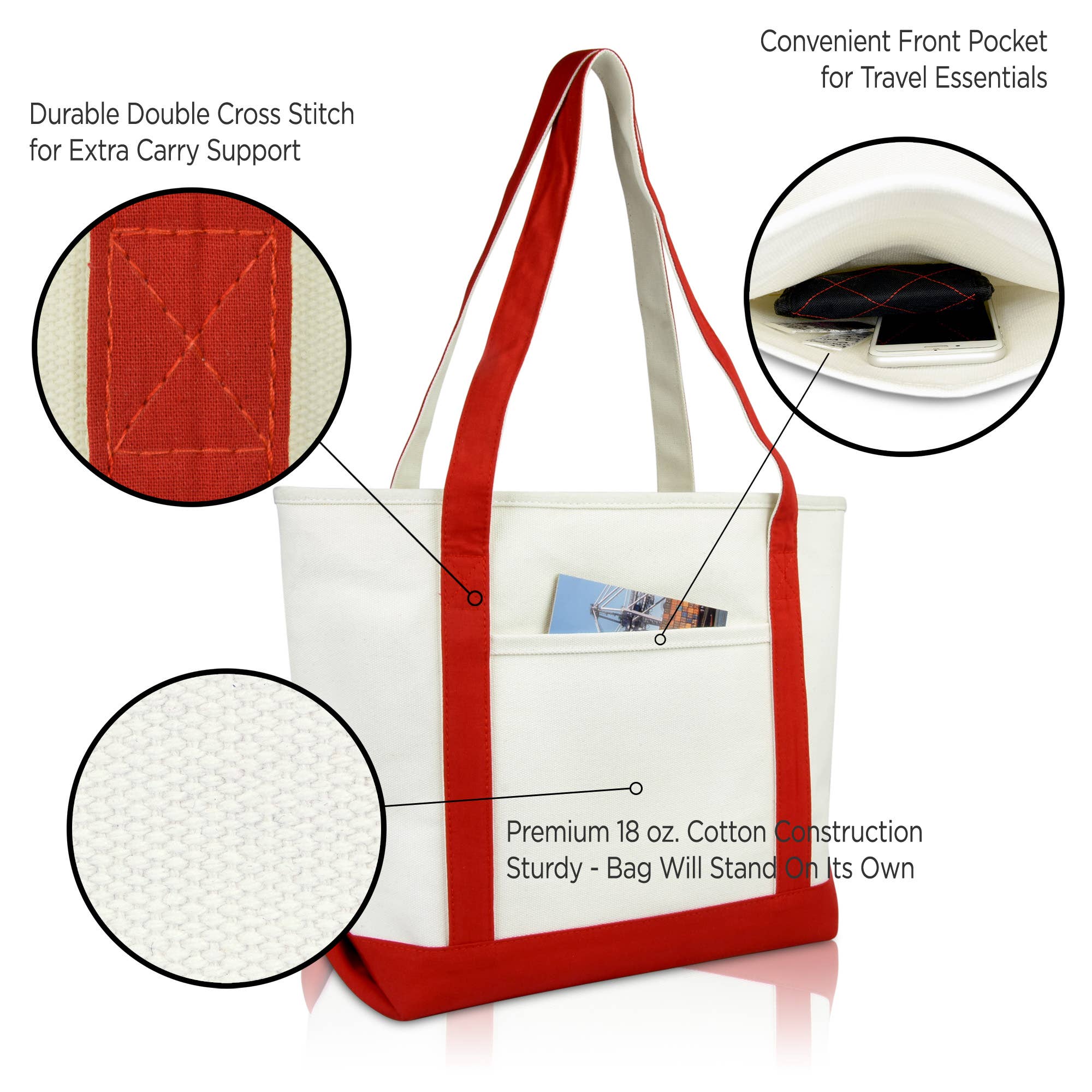 Dalix - Vendita all'ingrosso Borsa tote - Donna - Dalix borsa a spalla giornaliera in cotone premium53