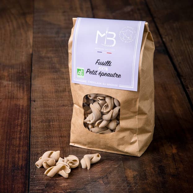 100% Spelled Organic FUSILLI for wholesale by MAISON BEYNET