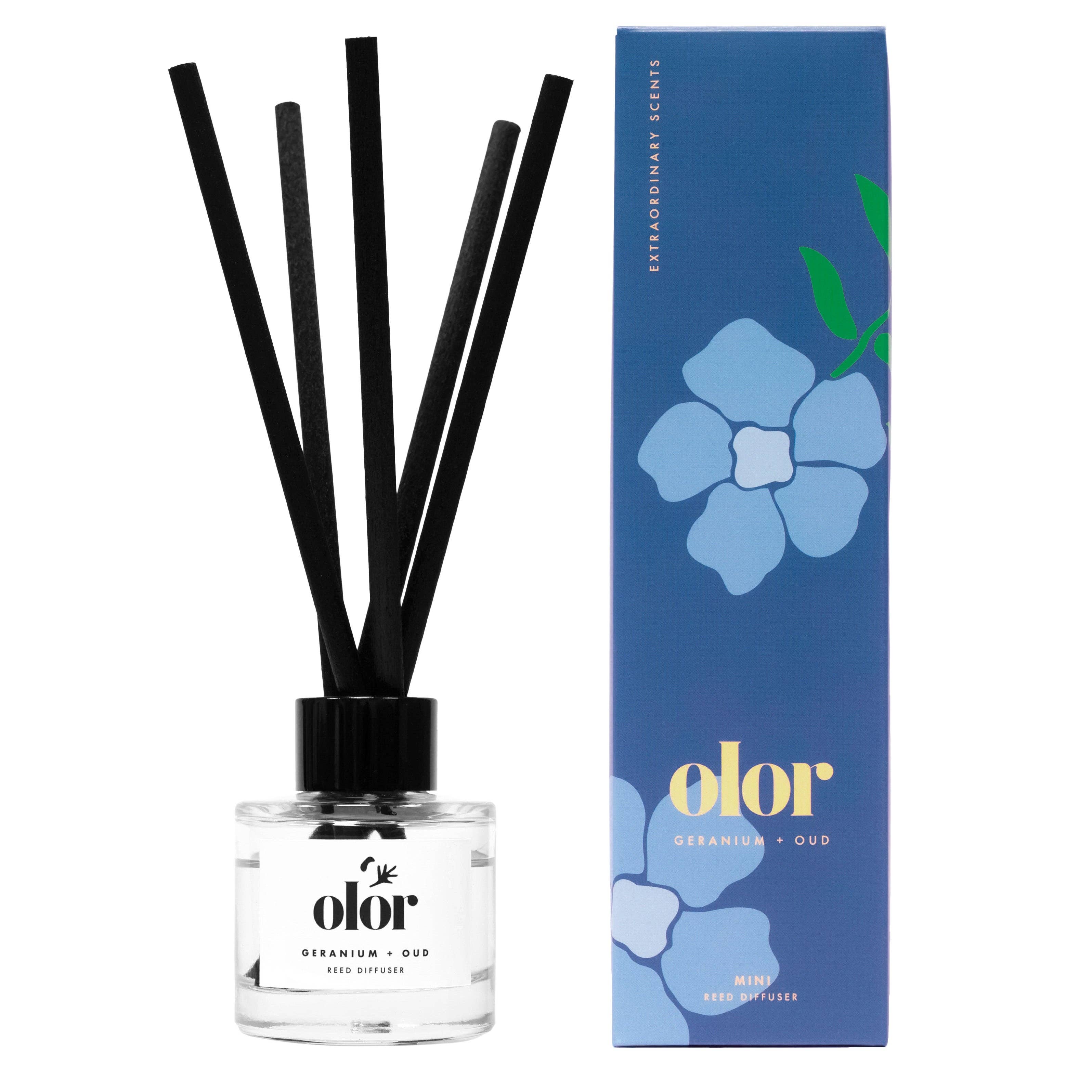 OLOR - Wholesale Reed Diffuser - Geranium + Oud Mini Reed Diffuser2