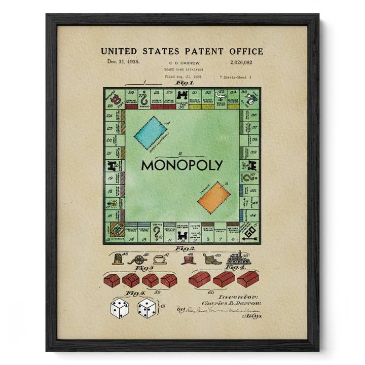 Tablero de Monopoly para venta al por mayor de Timeless Patents