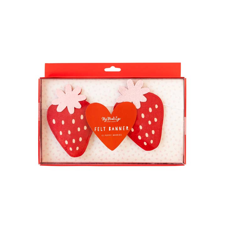 My Mind’s Eye – Engroshandel Festskilt/banner – PLHB112 - Puffy Filt Jordbærbanner