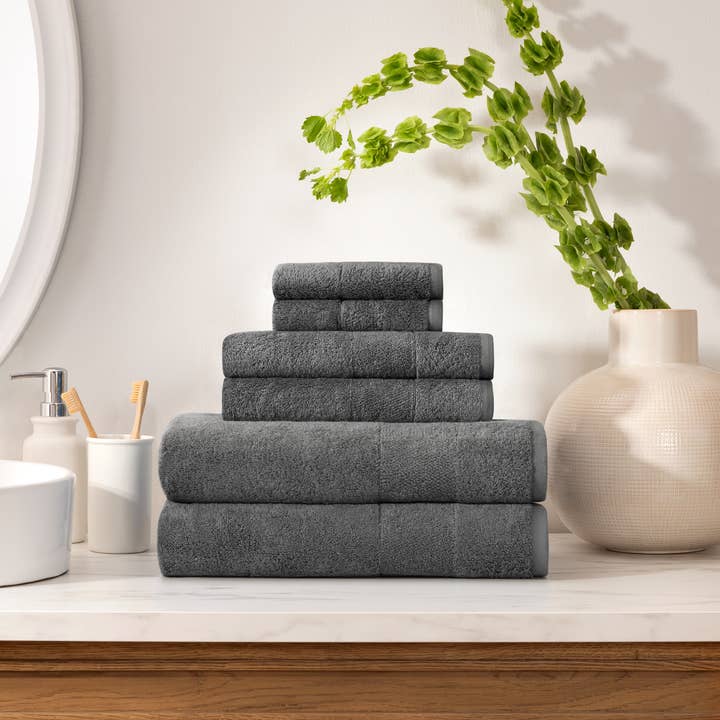 Arkwright Home - Wholesale Towel Set - Aston & Arden Turkish Cotton 6pc Towel Set- CASE of 6 Sets