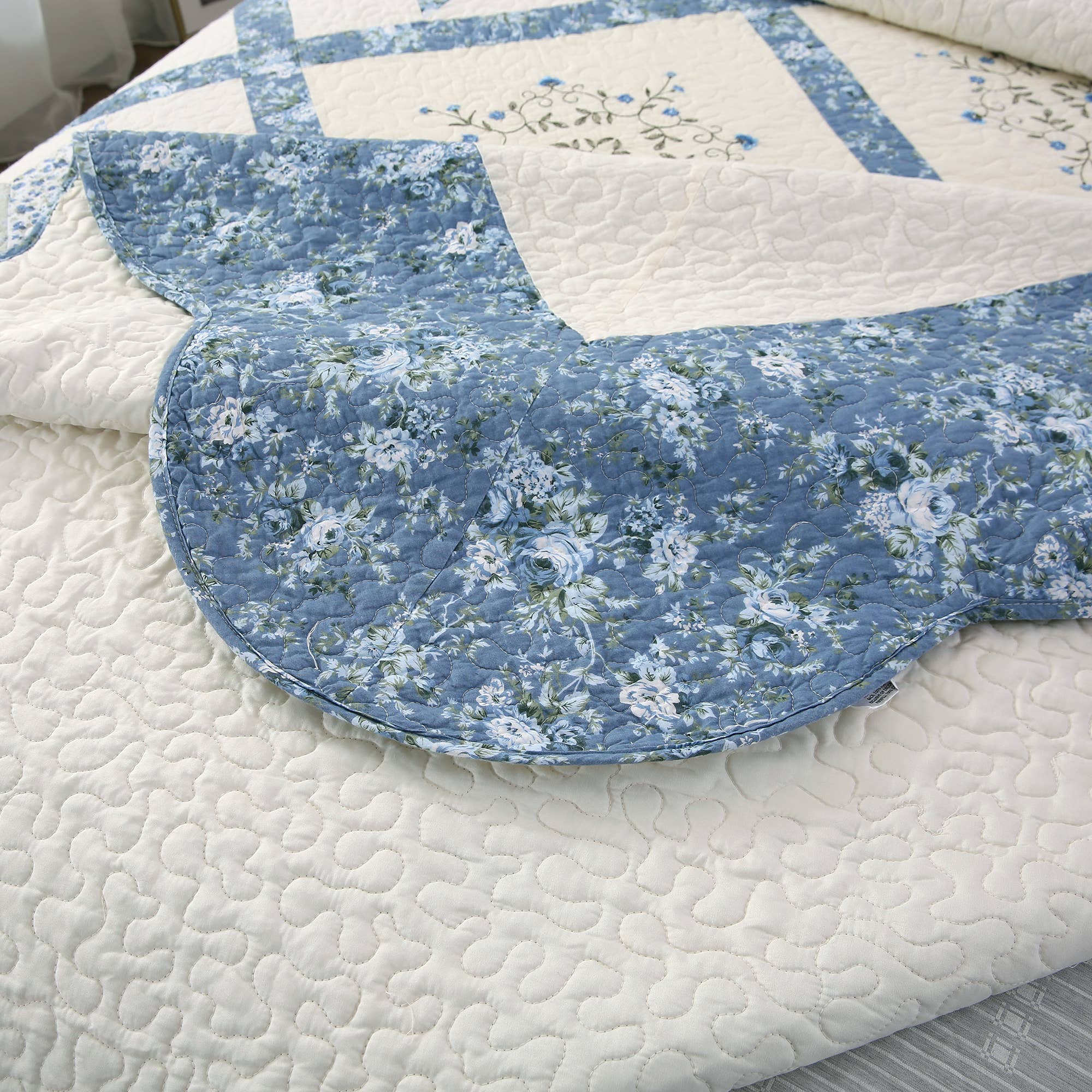 Kasentex - Wholesale Coverlet - Patchwork Bedspread Embroidery Coverlet 100% Cotton10