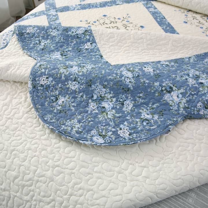 Kasentex - Wholesale Coverlet - Patchwork Bedspread Embroidery Coverlet 100% Cotton10