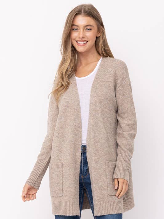 Open Front Mossy Cardigan for wholesale by Newself Collection