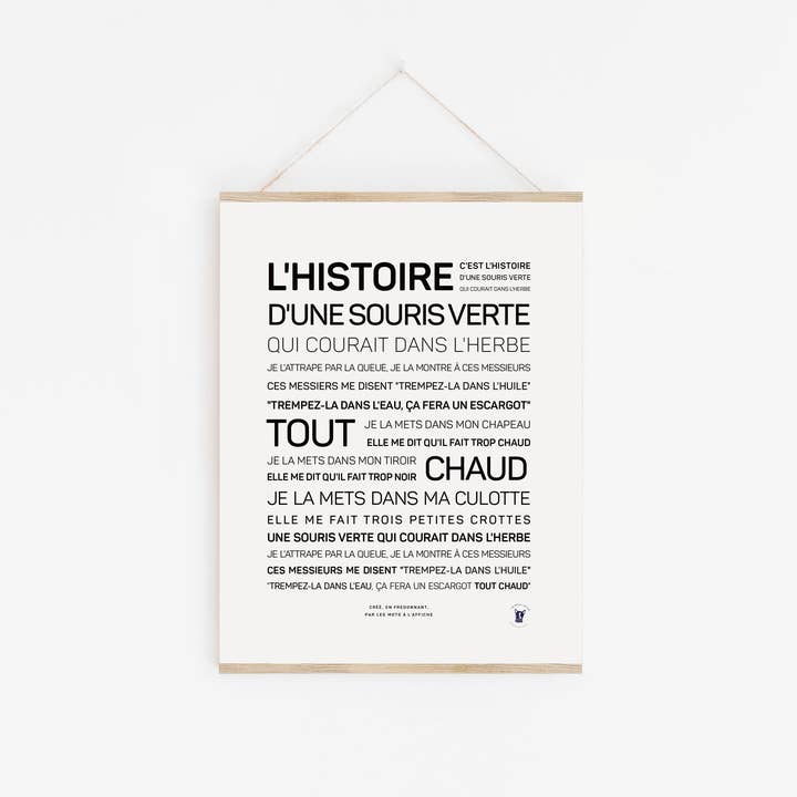 LES MOTS A L'AFFICHE - Wholesale Poster - Poster A green mouse