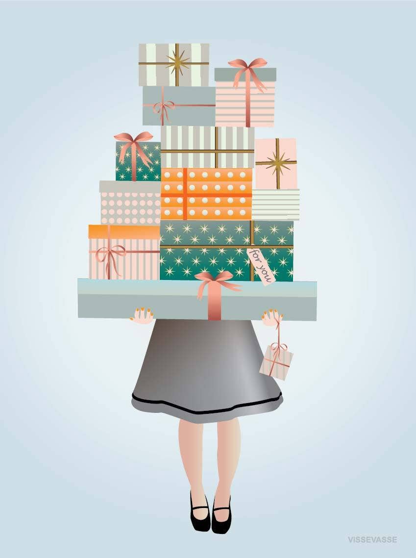 ViSSEVASSE – wholesale Presentetikett – ViSSEVASSE dubbelt gratulationskort A7 – perfekt som presentetikett2