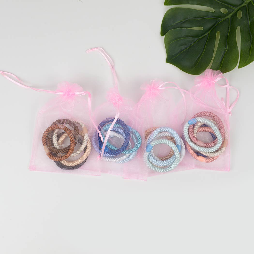 SoapElenGlen – Elástico para cabelo - Mulher por atacado – Elásticos de cabelo 10 peças, alta elasticidade e cores vibrantes4