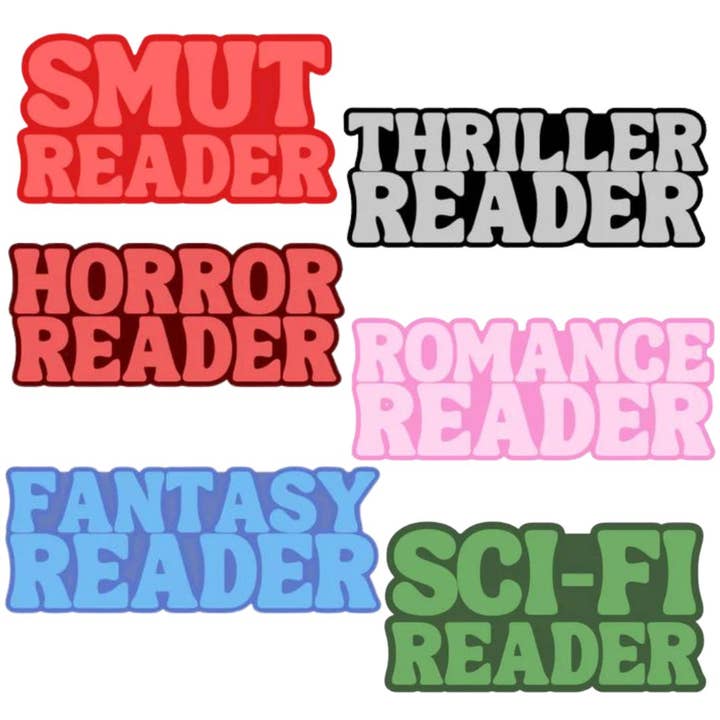 Boggenre-klistermærker for engroshandel hos TitlePieces