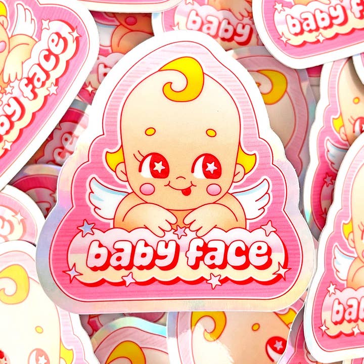 Kidnichols - Wholesale Sticker - Baby Face Holographic Sticker | Baby Doll | Cute | Kawaii5