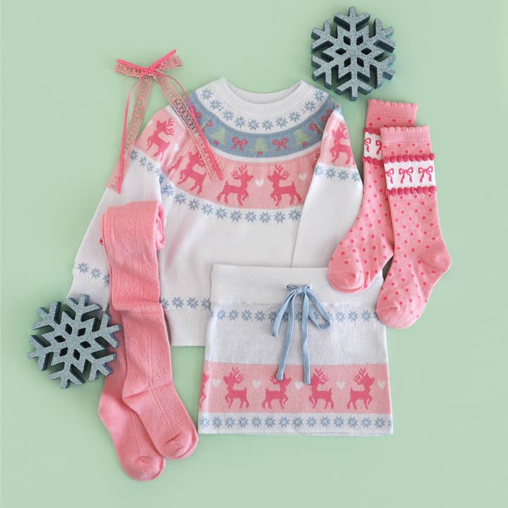 Little Stocking Co. - Wholesale Socks - Kids & Baby - Pink Bow Scalloped Knee Socks3