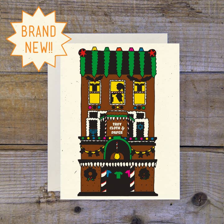 Carte maison en pain d'épice pour la vente par Troy Cloth & Paper