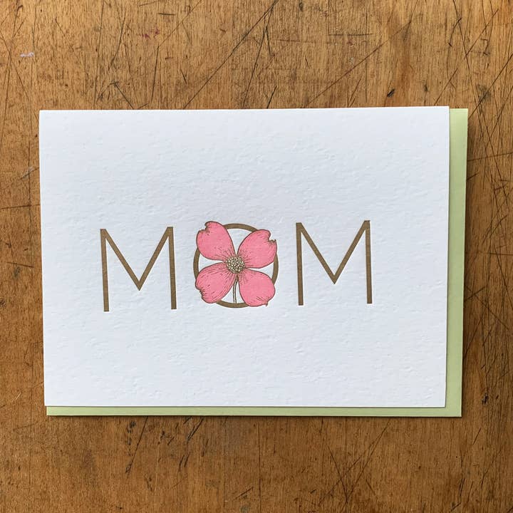 Moederdag kornoelje kaart voor wholesale door Letterpress PDX