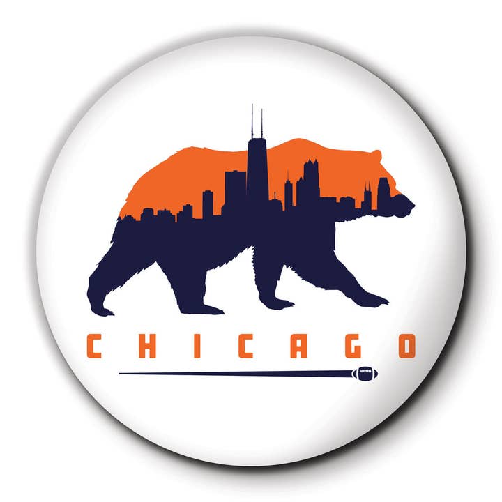 Chicago Football Round Coaster for wholesale by Bozz Prints
