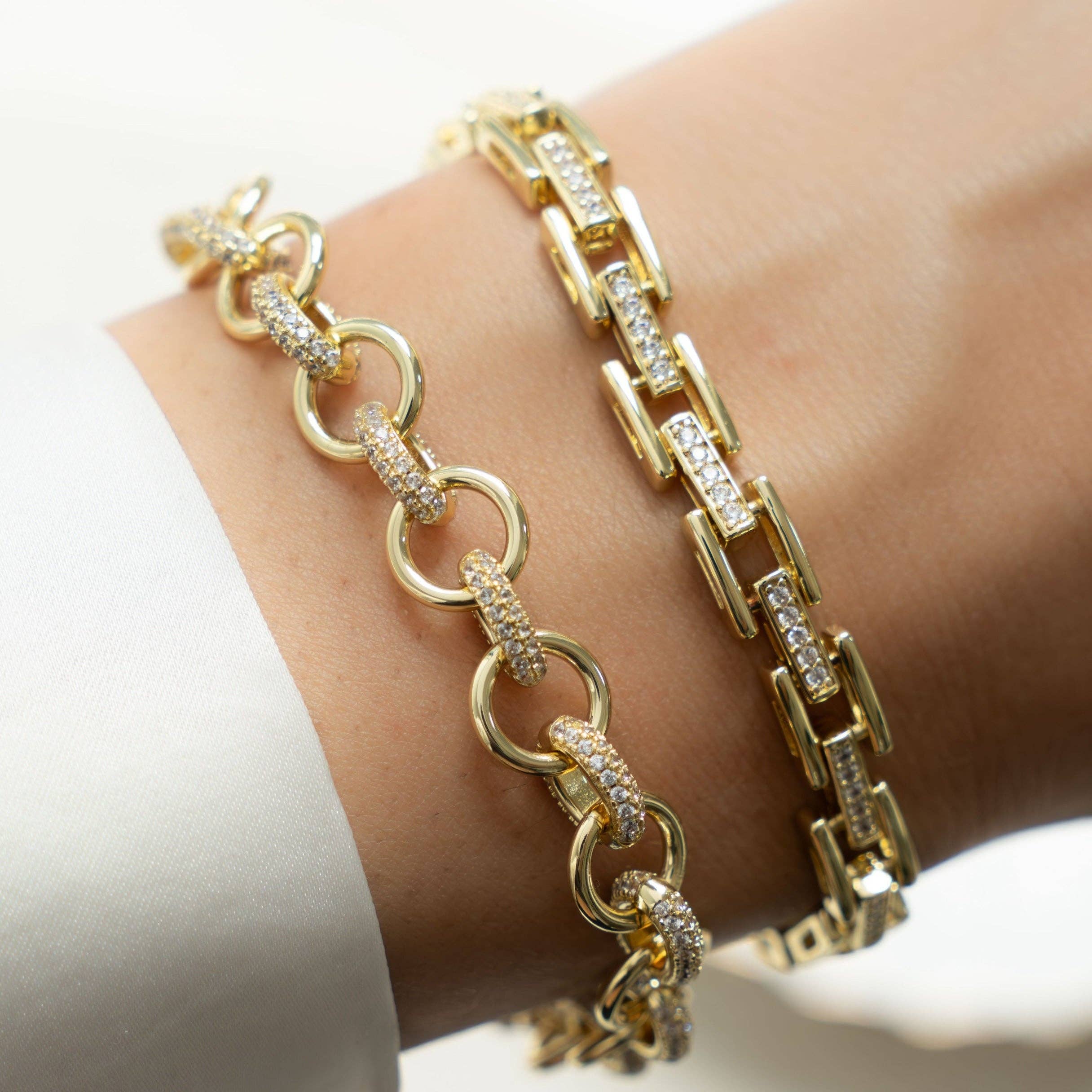 Sami Jewels - Wholesale Schakelarmband - Ronde Pave Link-armband4