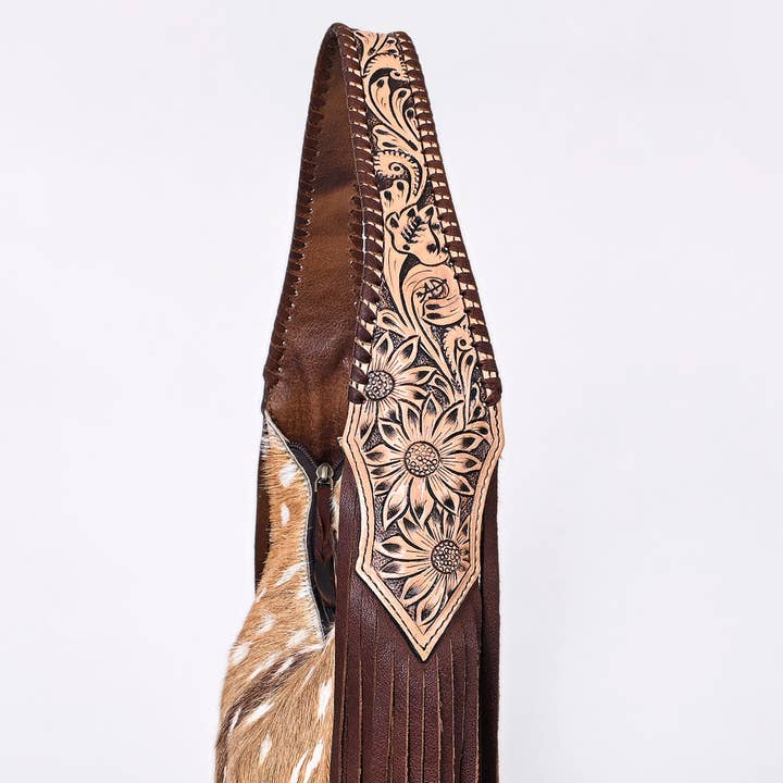 LS Western - Wholesale Shoulder bag – women's - LC-ADBG803 Annie Western Hobo Bag Hair-On Cowhide & Tooled Leather Shoulder Purse17