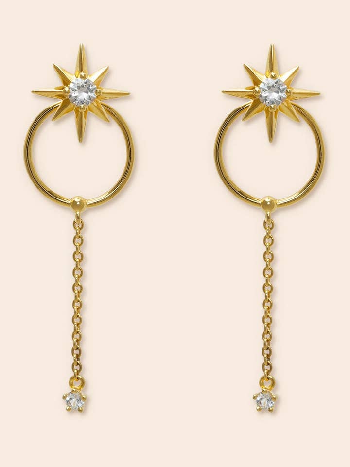 Sun Dangle Earrings for wholesale by Juniper Castelle