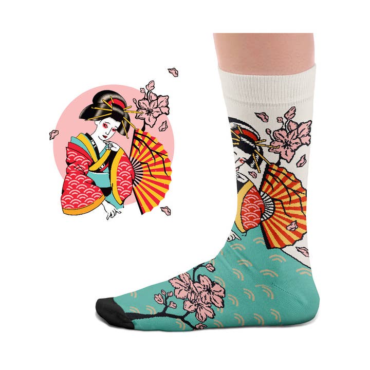 Sock Affairs - Wholesale Socks - Unisex - Traditional Geisha Tattoo Socks1