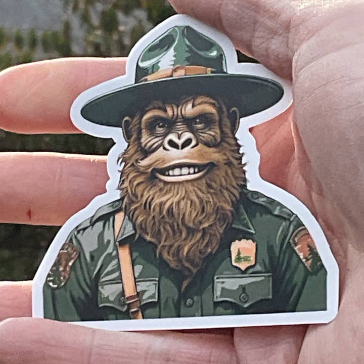 National Parks and Beyond - Wholesale Sticker - Happy Park Ranger Sasquatch or Bigfoot Vinyl 3" Sticker6