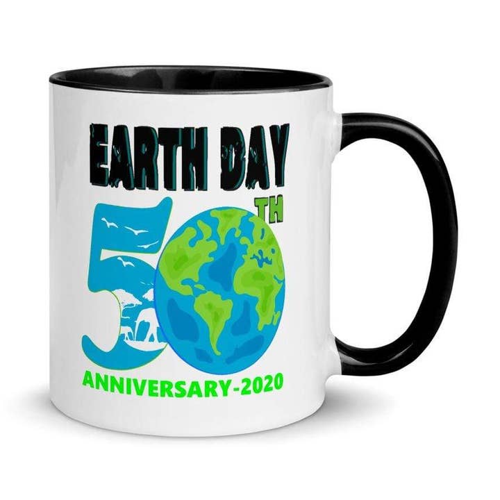 Mug à accent pour le 50e anniversaire du Jour de la Terre pour la vente par Mila Inspired LLC