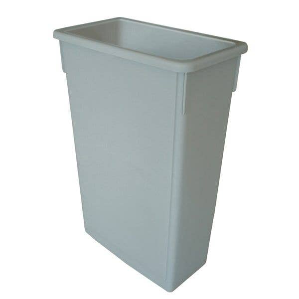 23 Gal Plastic Trash Can w/o Lid Grey for wholesale by Kitchway