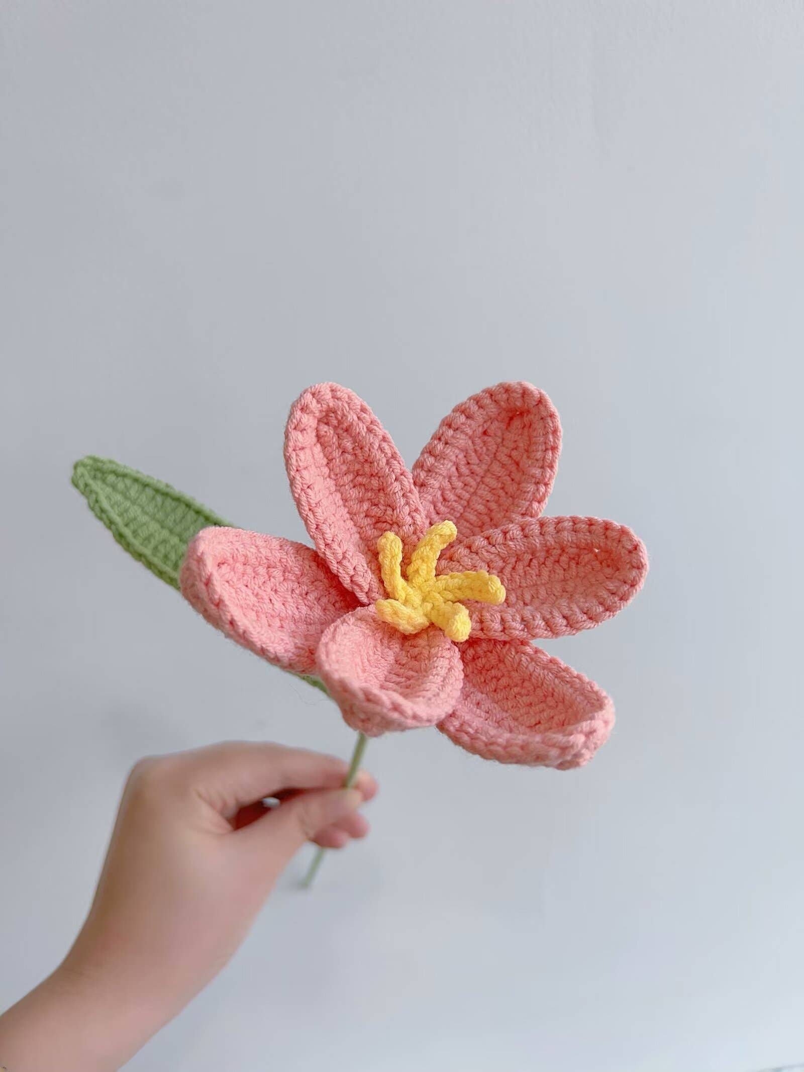 Lilyrosy（Duty free) - Vente Fleurs artificielles - Tulipe au crochet Lilyrosy, cadeaux faits main4