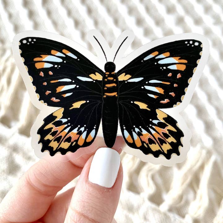 Elyse Breanne Design – Adesivo por atacado – Adesivo de borboleta de malaquita transparente, 3x2in0