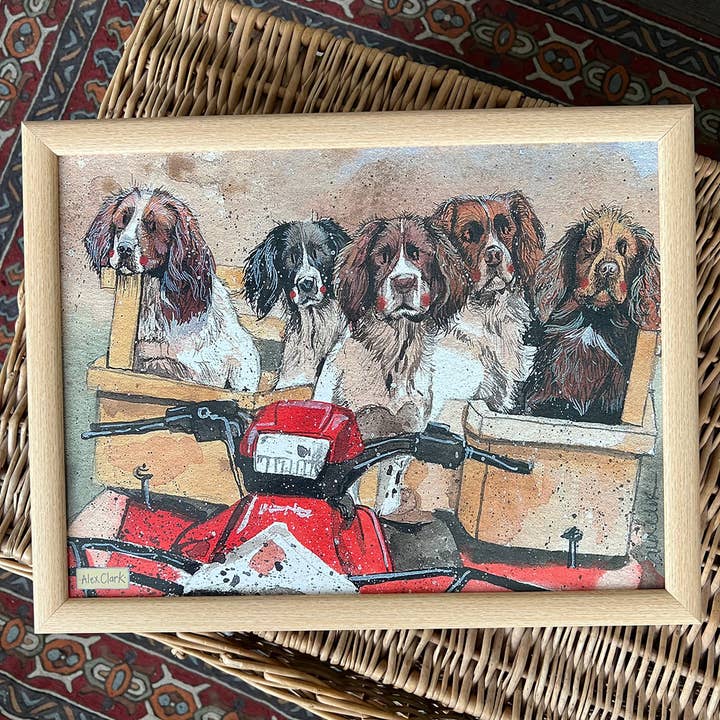 Trabalho Spaniels Lap Tray por atacado de Alex Clark Art
