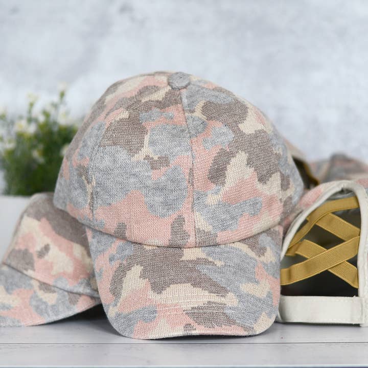 Mugsby - Wholesale Baseball Cap - Women's - Pink Camo Hat