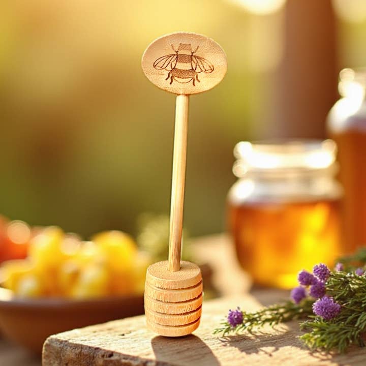 Bamboo Honey Dipper | NEW Design | Stocking Stuffer for wholesale by Bamboo Switch