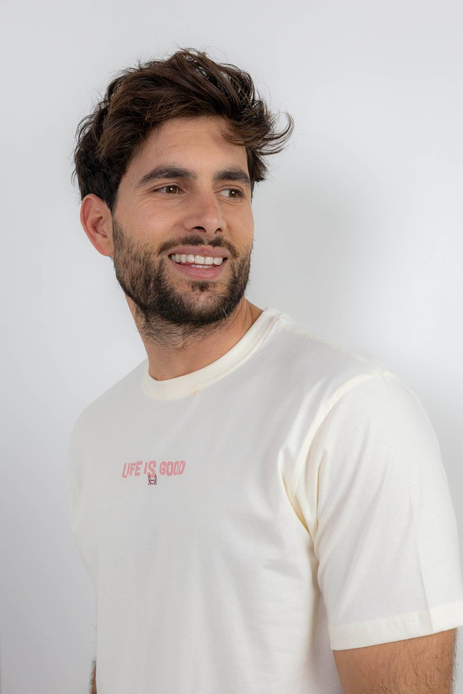 Custi Mikelo: Made in Spain – Engroshandel T-shirt med print - Herre – Vanilje T-shirt i økologisk bomuld | Fiji2