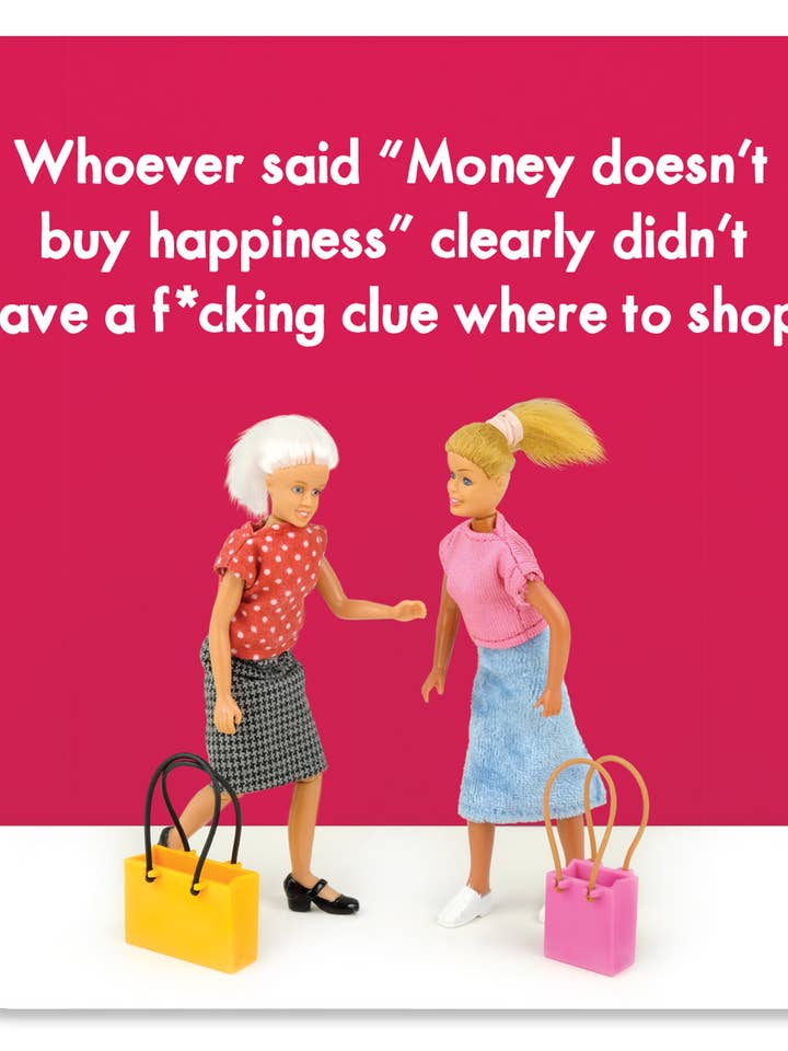 Funny Gift - Money Buy Happiness Coaster By Bold & Bright for wholesale by Brainbox Candy