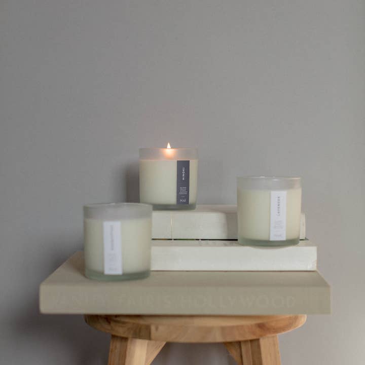MAE - Wholesale Jar/Filled Candle - HINOKI CANDLE - 100% SOY AND ESSENTIAL OILS (HAND POURED)2